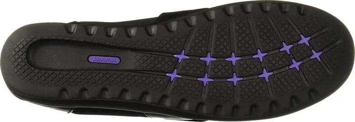 Aravon Josie Instep Strap Women's Shoes Black Suede : 6.5 M (B), Leather/Suede/Textile - Image 4