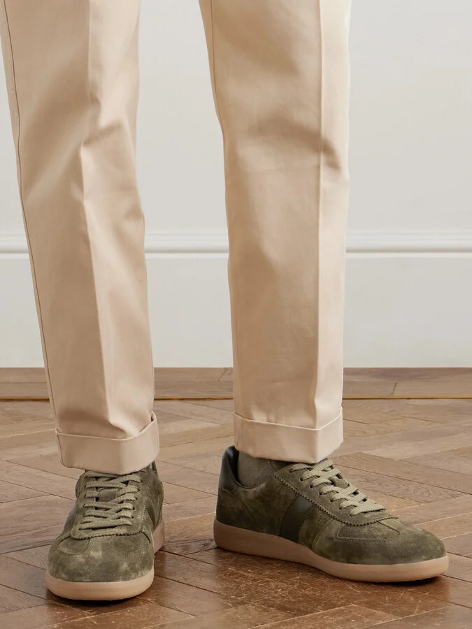 Archer Leather-Trimmed Suede Sneakers - Image 2