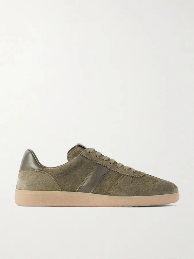 Archer Leather-Trimmed Suede Sneakers