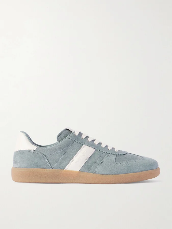 Archer Leather-Trimmed Suede Sneakers
