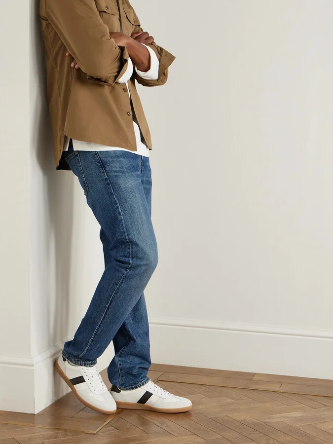 Archer Suede-Trimmed Leather Sneakers - Image 2