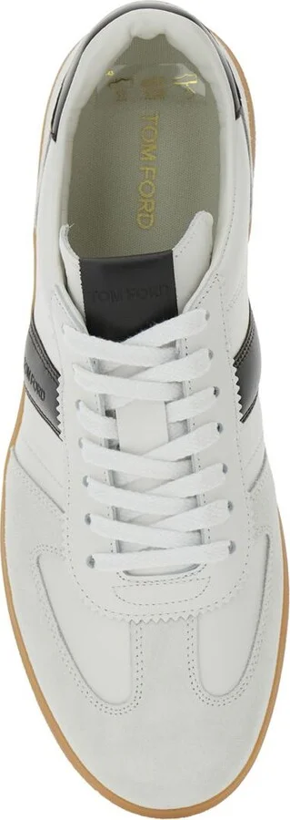'Archer' White Low Top Sneakers With Logo Lettering On Tongue And Heel And Contrasting Heel In Leather Man - Image 4