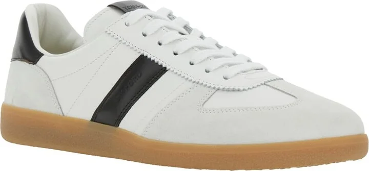 'archer' White Low Top Sneakers With Logo Lettering On Tongue And Heel And Contrasting Heel In Leather Man - Image 2