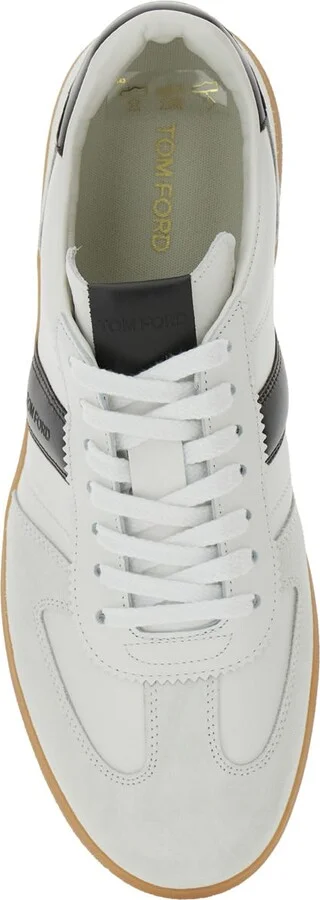 'archer' White Low Top Sneakers With Logo Lettering On Tongue And Heel And Contrasting Heel In Leather Man - Image 4