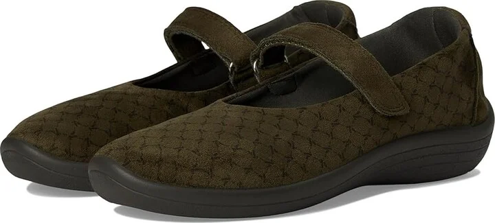 Arcopedico Estrela Women's Flat Shoes Olive : EU 39 (US Women's 8-8.5) M, Nylon/Rubber
