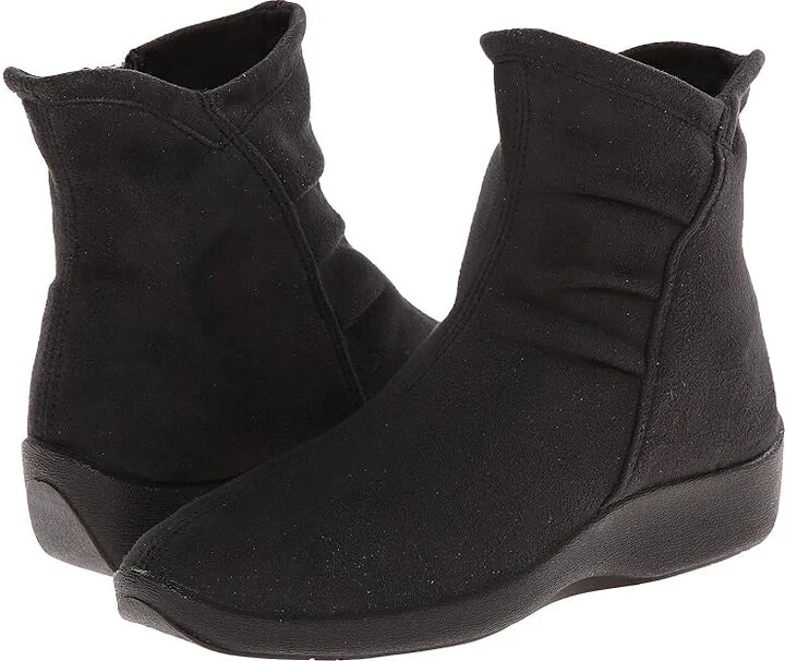 Arcopedico L19 Women's Zip Boots Black Faux Suede : EU 35 (US Women's 4.5-5) M, Suede/Synthetic