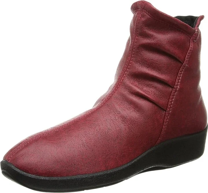 Arcopedico L19 Women's Zip Boots Cherry Red : EU 36 (US Women's 5.5-6) M, Suede/Synthetic - Image 2