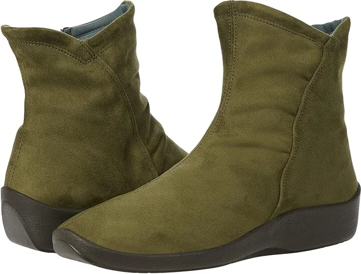 Arcopedico L19 Women's Zip Boots Gal Olive : EU 36 (US Women's 5.5-6) M, Suede