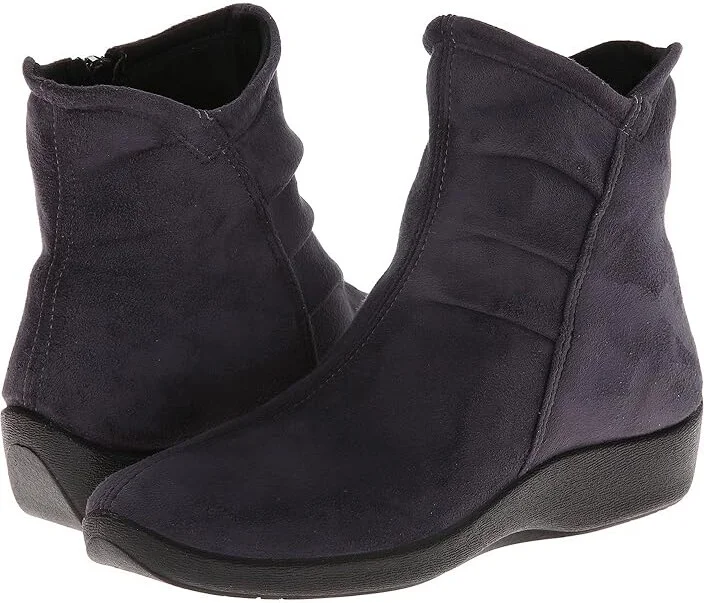 Arcopedico L19 Women's Zip Boots Grey Suede : EU 35 (US Women's 4.5-5) M, Suede/Synthetic