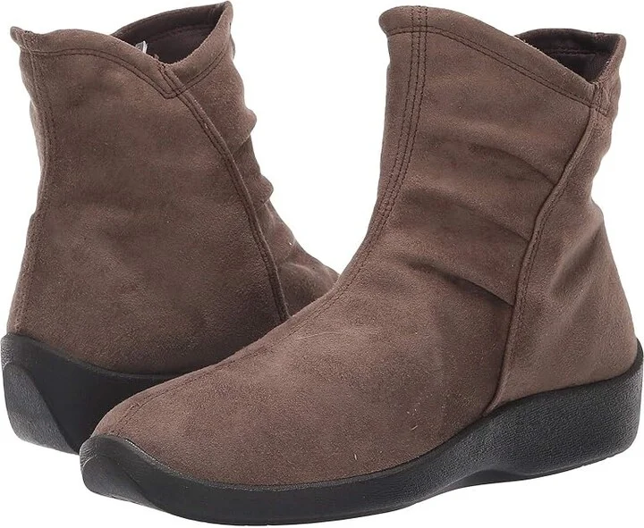 Arcopedico L19 Women's Zip Boots Olive Suede : EU 36 (US Women's 5.5-6) M, Suede/Synthetic