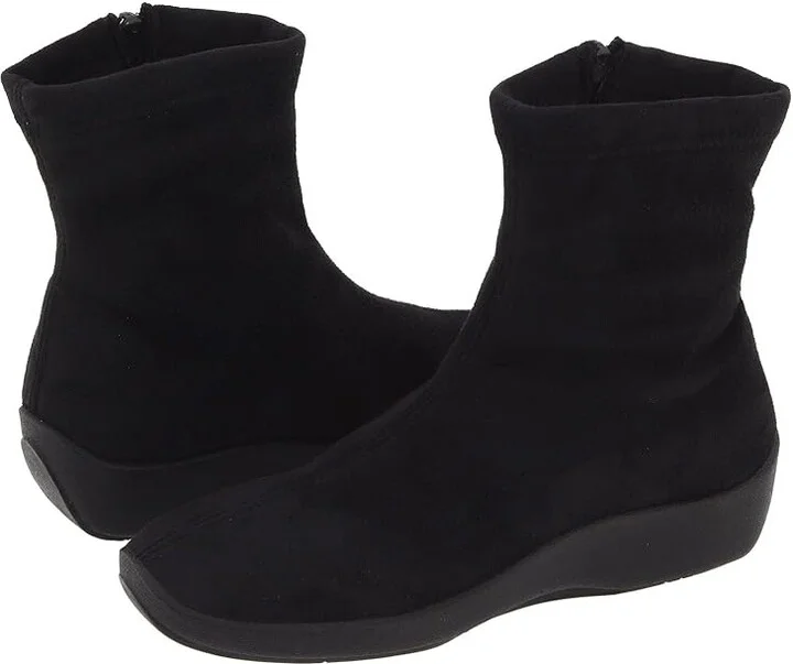 Arcopedico L8 Women's Zip Boots Black Faux Suede : EU 35 (US Women's 4.5-5) M, Synthetic