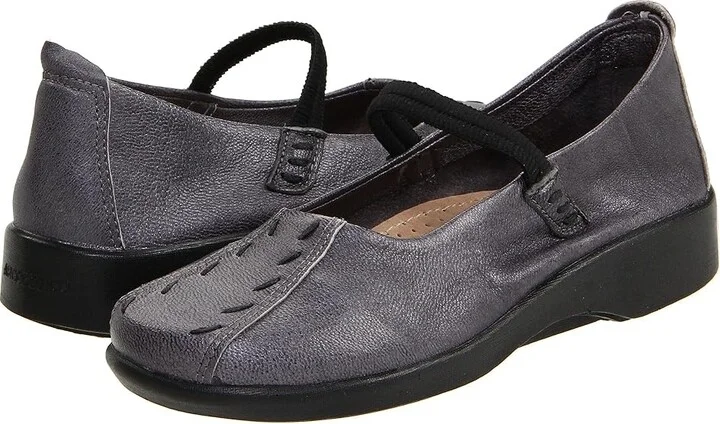 Arcopedico Shawna Women's Maryjane Shoes Pewter : EU 36 (US Women's 5.5-6) M, Leather