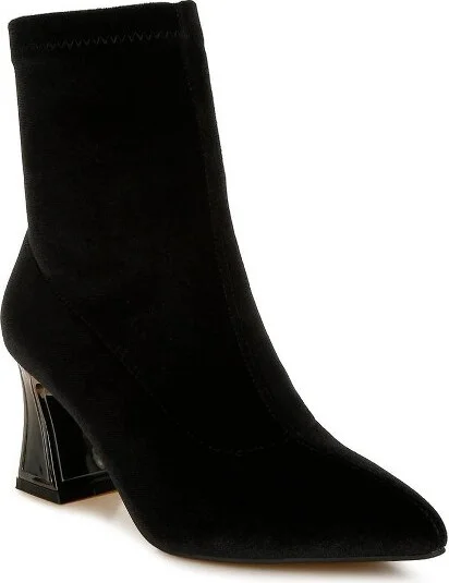 Arcturus Fla Block Heel Velvet Boots Women - Image 3