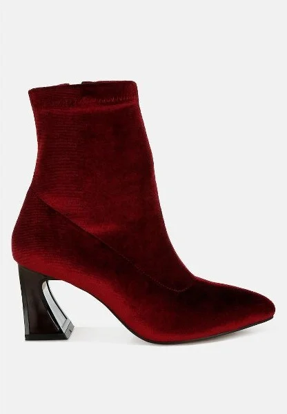 Arcturus Fla Block Heel Velvet Boots Women