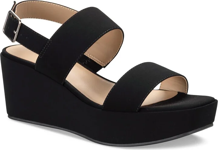 Ardennp Womens Solid Manmade Wedge Heels