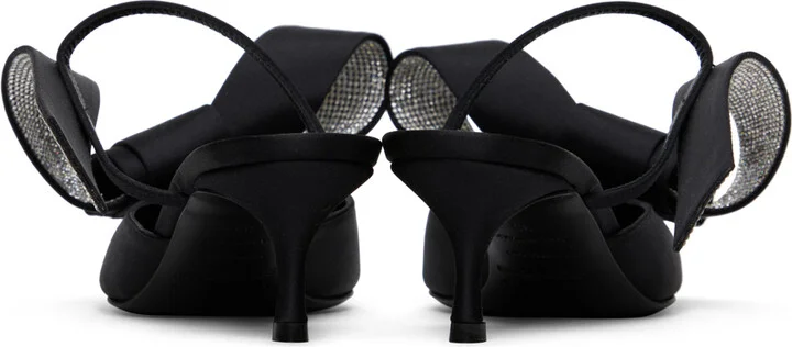 AREA Black Sergio Rossi Edition Marquise Heeled Sandals - Image 2