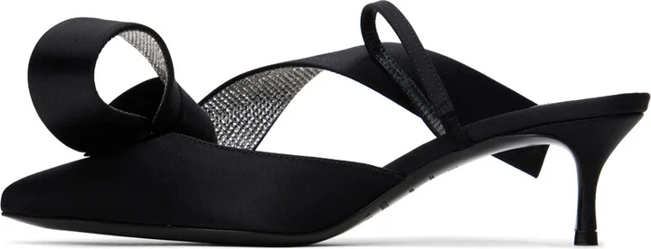 AREA Black Sergio Rossi Edition Marquise Heeled Sandals - Image 3