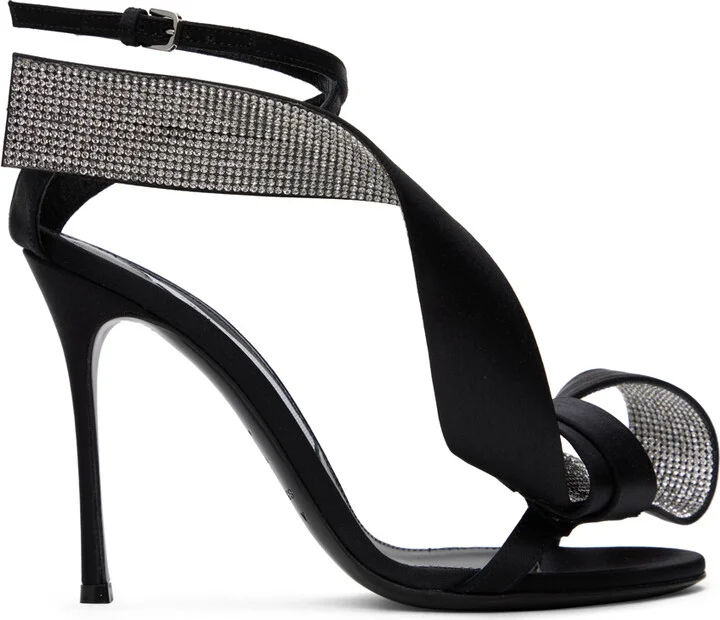 AREA Black Sergio Rossi Edition Marquise Heeled Sandals