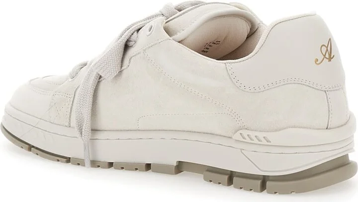 'area Haze' Beige Low Top Sneakers With Laminated Leather In Suede Blend Man - Image 3