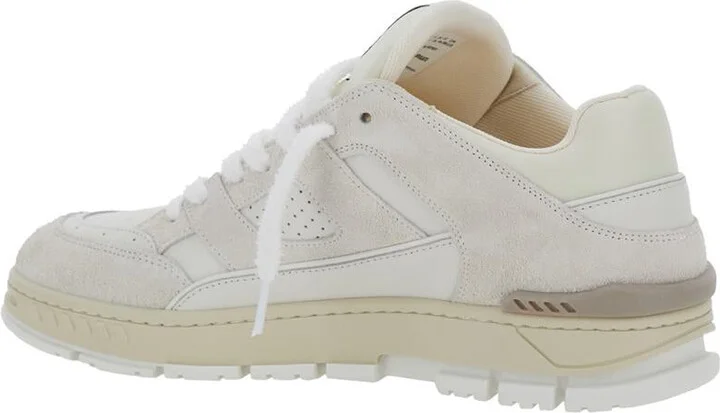 'Area Lo' Beige Low Top Sneakers With Logo Patch On The Tongue And Chunky Sole In Leather Blend Man - Image 2