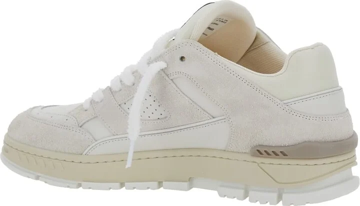 'area Lo' Beige Low Top Sneakers With Logo Patch On The Tongue And Chunky Sole In Leather Blend Man - Image 2