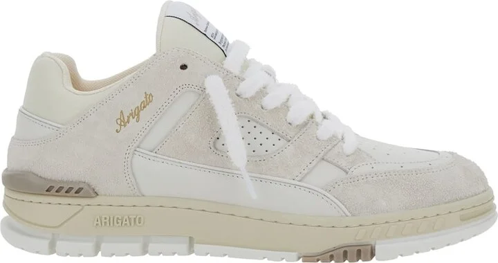 'area Lo' Beige Low Top Sneakers With Logo Patch On The Tongue And Chunky Sole In Leather Blend Man - Image 4