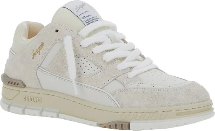'Area Lo' Beige Low Top Sneakers With Logo Patch On The Tongue And Chunky Sole In Leather Blend Man