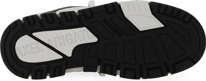 'Area Lo' Black And White Low Top Sneakers With Laminated Leather In Leather Blend Man - Image 10