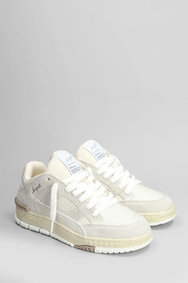 Area Lo Fluffy Sneakers In Beige Suede And Leather - Image 2