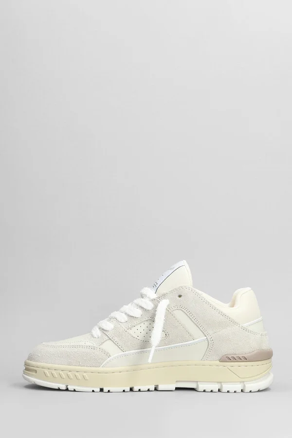 Area Lo Fluffy Sneakers In Beige Suede And Leather - Image 3