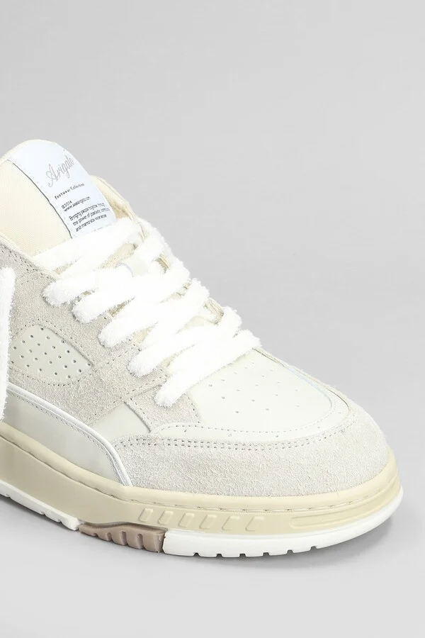 Area Lo Fluffy Sneakers In Beige Suede And Leather - Image 5