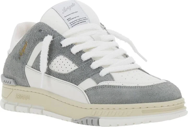 'Area Lo' Grey Low Top Sneakers With Logo Patch On The Tongue And Chunky Sole In Leather Blend Man - Image 2
