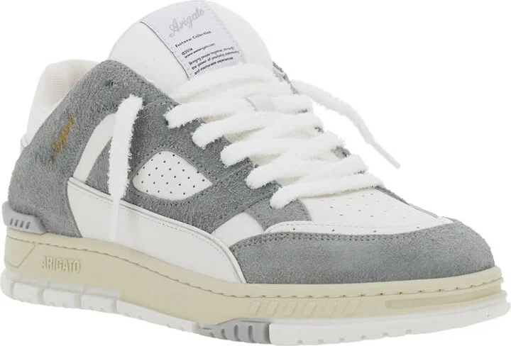 'area Lo' Grey Low Top Sneakers With Logo Patch On The Tongue And Chunky Sole In Leather Blend Man - Image 2