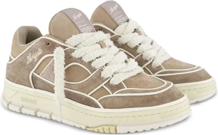 Area Lo leather suede panelled trainers - Image 2