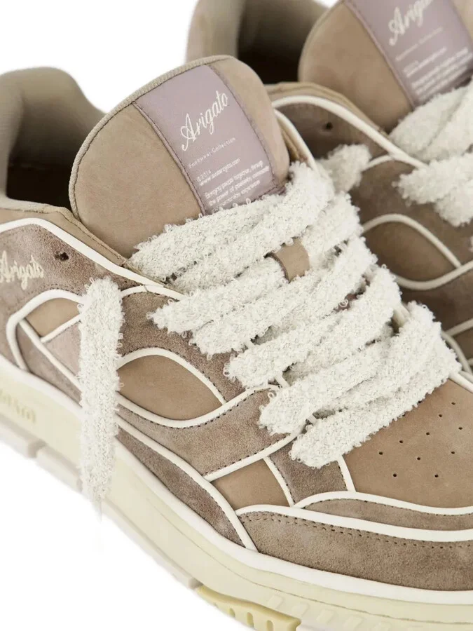 Area Lo leather suede panelled trainers - Image 4