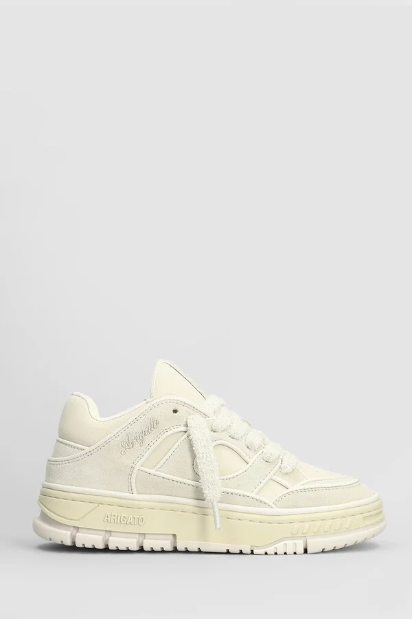 Area Lo Sneaker Sneakers In Beige Suede And Leather