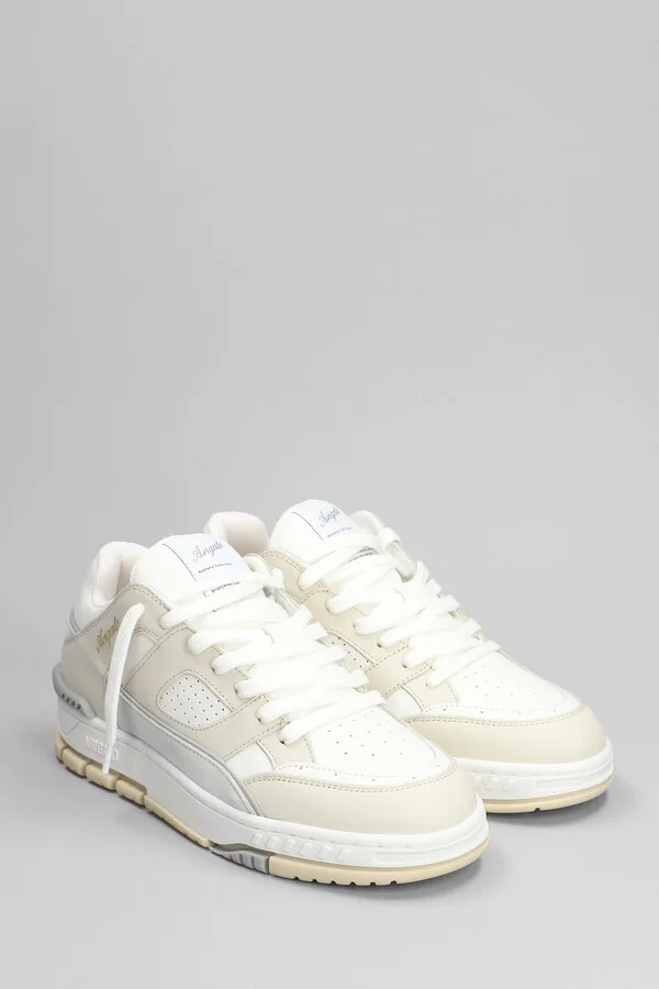 Area Lo Sneakers In Beige Leather - Image 2