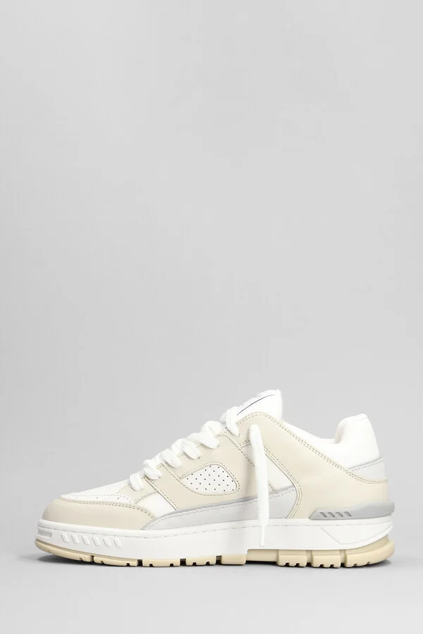 Area Lo Sneakers In Beige Leather - Image 3