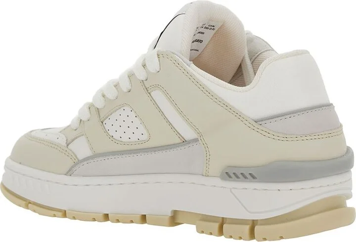 'Area Lo' White And Beige Sneakers With Logo Detail In Leather Blend Woman - Image 2