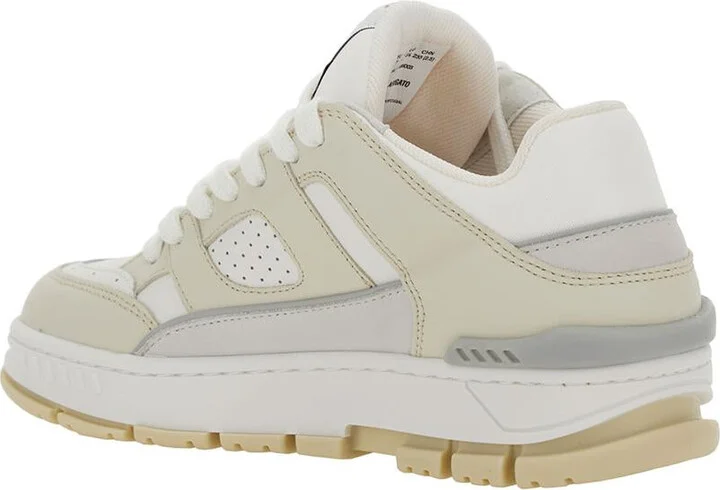 'Area Lo' White And Beige Sneakers With Logo Detail In Leather Blend Woman - Image 2