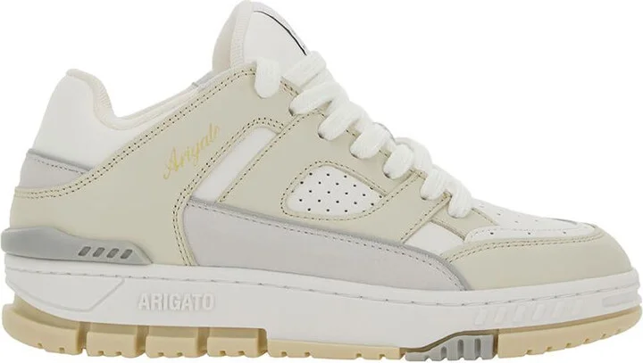 'Area Lo' White And Beige Sneakers With Logo Detail In Leather Blend Woman - Image 4