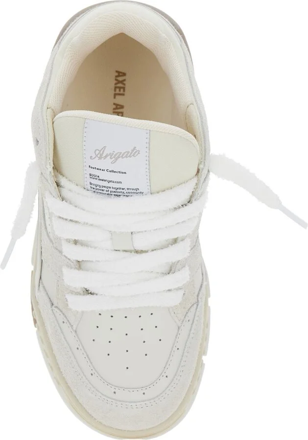 'Area Lo' White Low Top Sneakers With Logo Patch On The Tongue And Chunky Sole In Leather Blend Woman - Image 4
