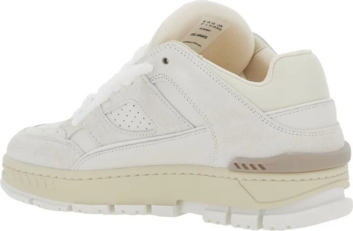 'area Lo' White Low Top Sneakers With Logo Patch On The Tongue And Chunky Sole In Leather Blend Woman - Image 3