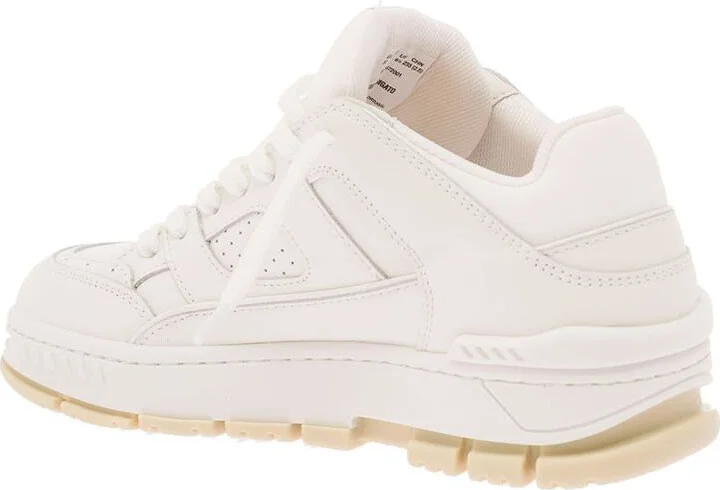 'Area Lo' White Sneakers With Embossed Logo In Leather Blend Woman - Image 3