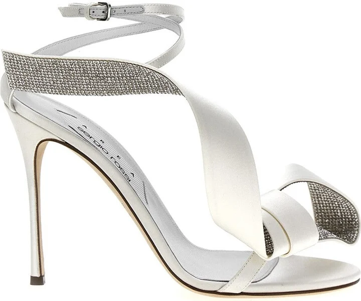 Area Marquise Satin Sandals