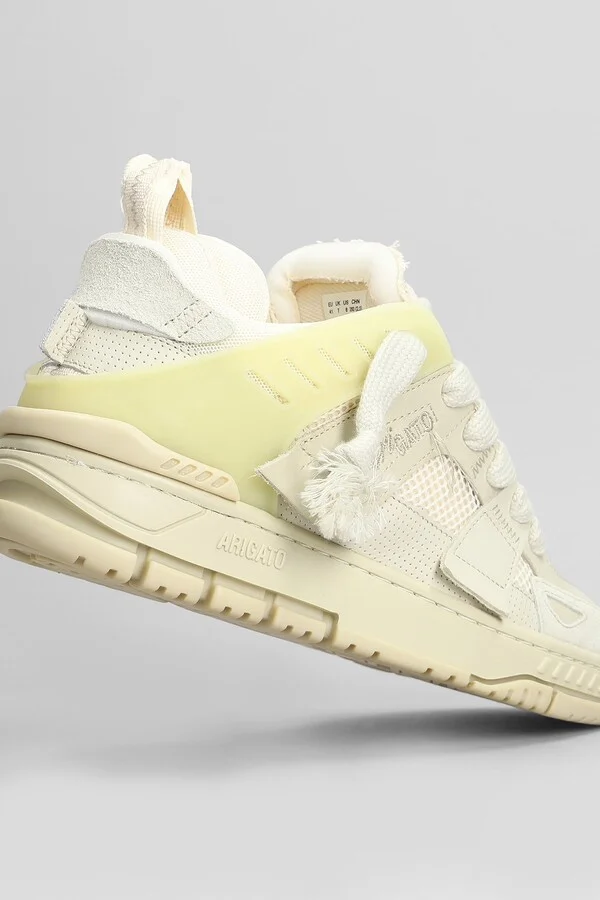 Area Patchwork Sneakers In Beige Suede And Fabric - Image 5