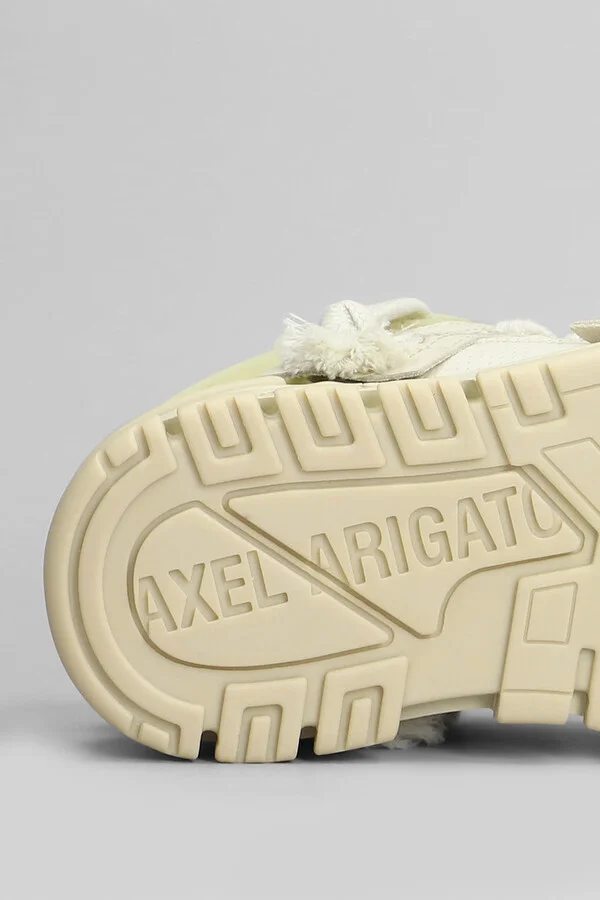 Area Patchwork Sneakers In Beige Suede And Leather - Image 5