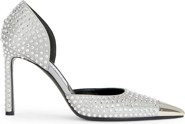 AREA X Sergio Rossi 95 Pump in Metallic Silver