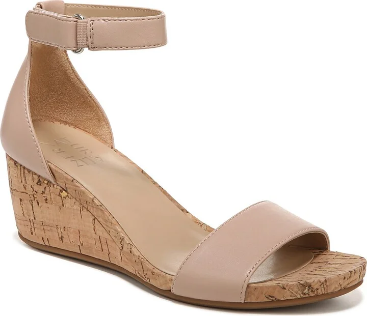 Areda Ankle Strap Wedge Sandal - Wide Width Available