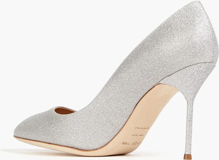 Argento glittered leather pumps - Image 3